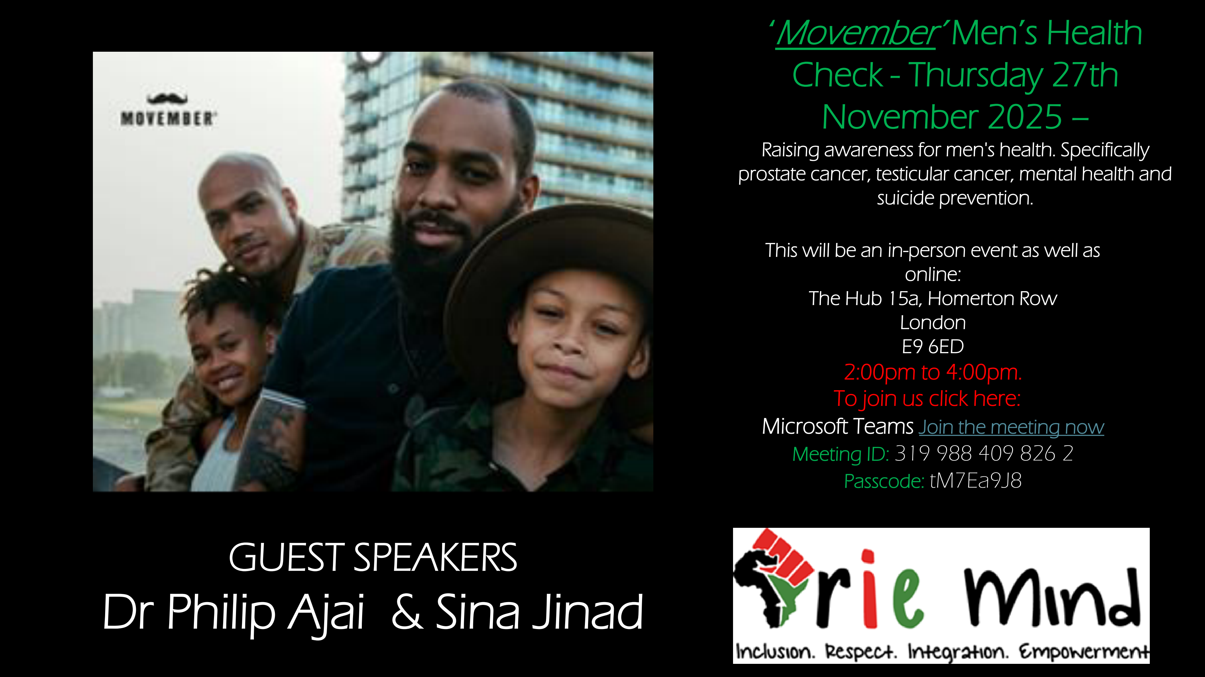 Movember Men's Health Check event