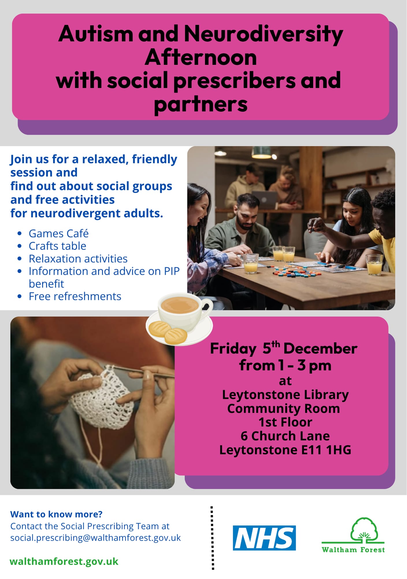 Social prescribers neurodivergent event