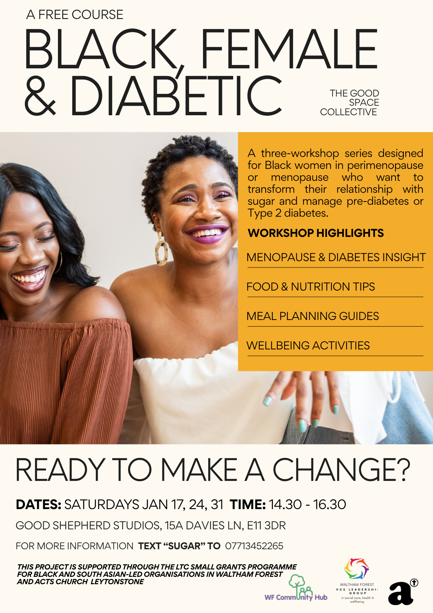 Black, female and diabetic workshops