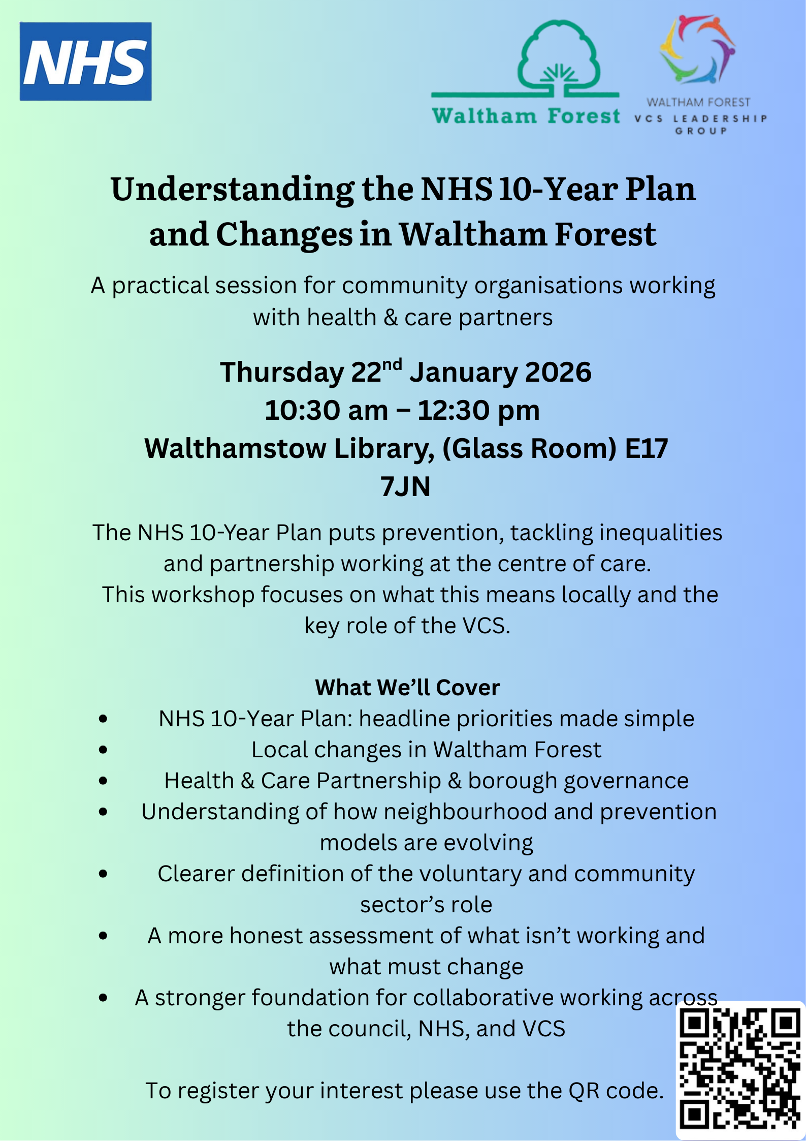 NHS 10-year plan workshop