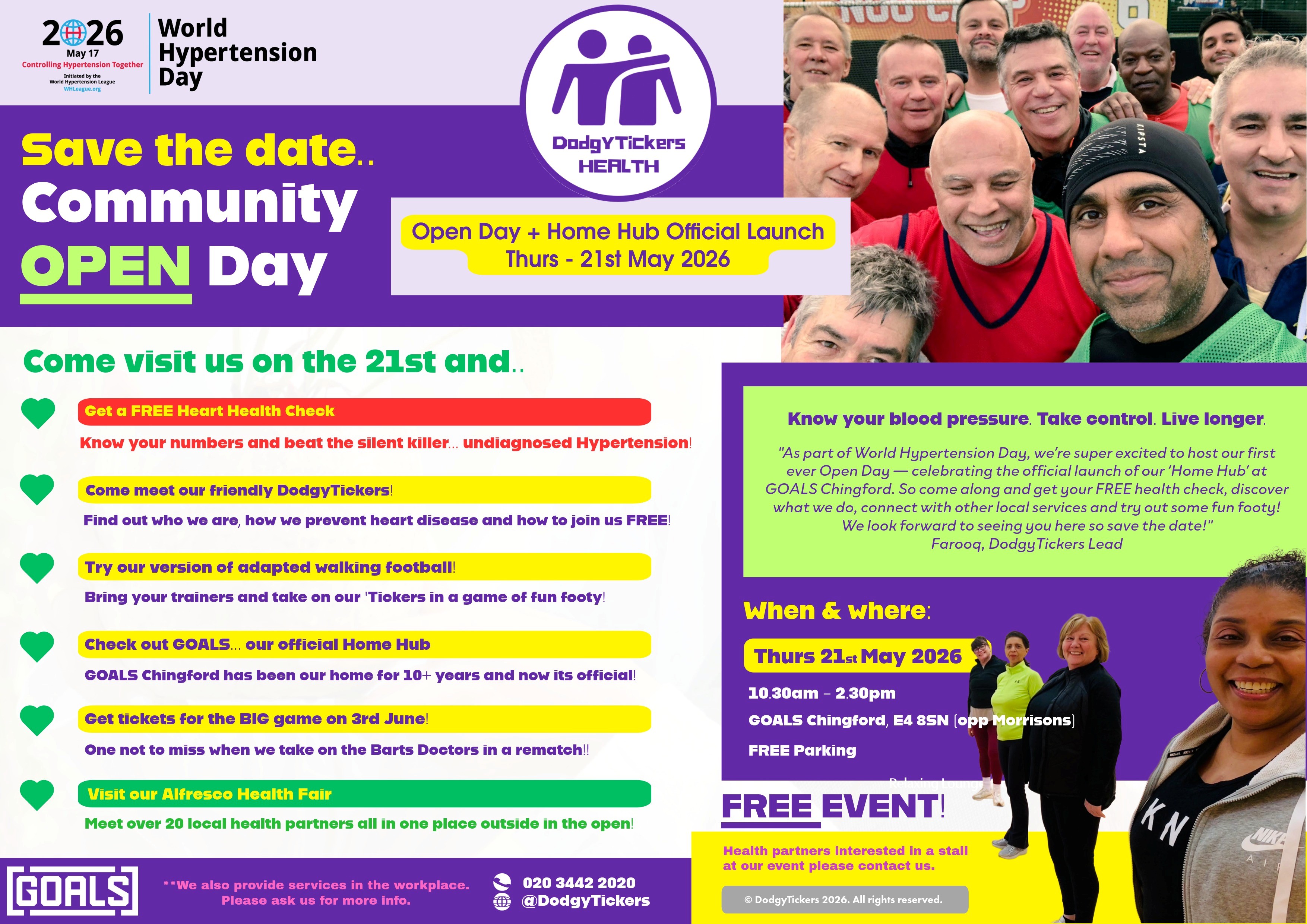 Dodgy Tickers Open Day