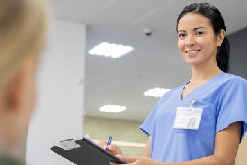Nurse with clipboard
