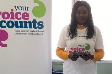 Volunteer on stall