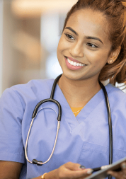 Nurse with clipboard