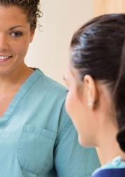 Nurse with clipboard